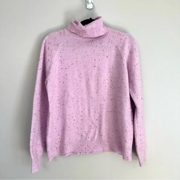 Loft Women's Light Pink Flecked Cowl Neck Sweater Size S GUC - Picture 2 of 9